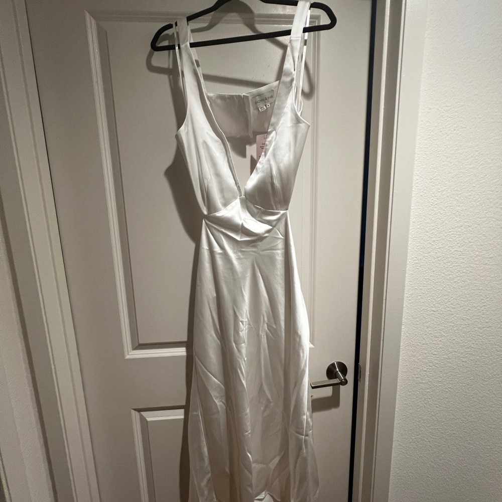 NWT Sachin & Babi Sierra Satin Midi Dress - Picture 4 of 4